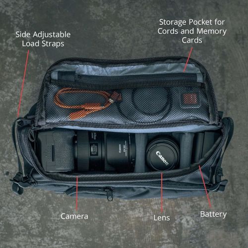 Hex Ranger DSLR Sling, with Adjustable Carry Straps, Collapsible Interior Dividers & More, Glacier Camo