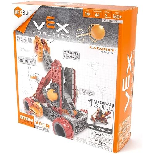  HEXBUG VEX Robotics Catapult Kit 2.0, STEM Learning, Toys for Kids (Red)