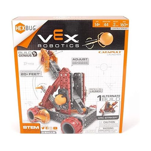  HEXBUG VEX Robotics Catapult Kit 2.0, STEM Learning, Toys for Kids (Red)