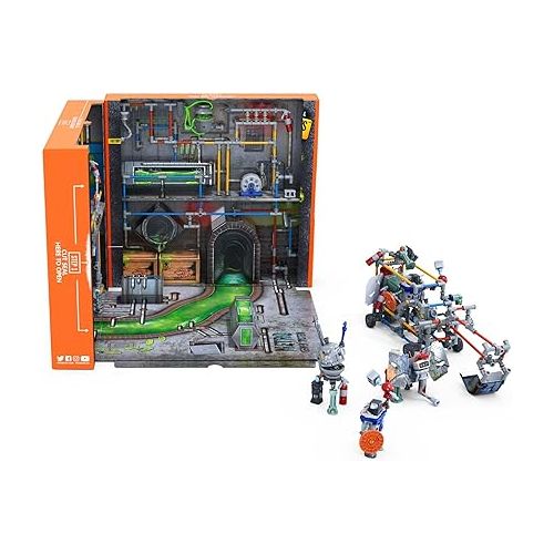  HEXBUG JUNKBOTS Large Factory Habitat Metro Sewer System, Surprise Toy Playset, Build and LOL with Boys and Girls, Toys for Kids, 285+ Pieces of Action Construction Figures, for Ages 5 and Up