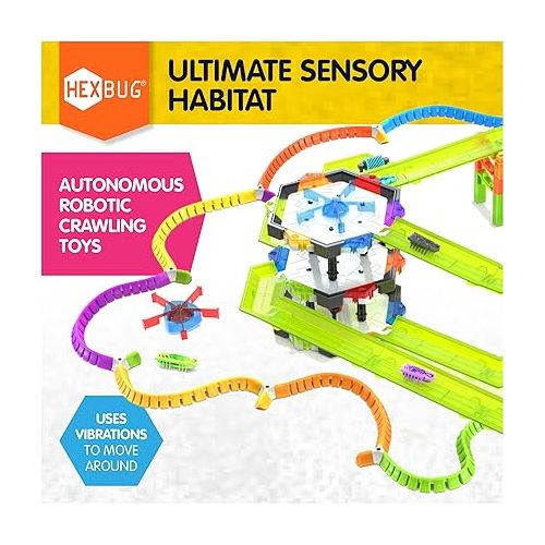  HEXBUG Nanotopia, Sensory Toys for Kids & Cats with Over 130 Pieces & 7 Nano Bugs, STEM Kits & Mini Robot Toy for Kids Ages 3 & Up, Batteries Included