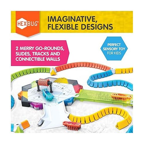  HEXBUG Nano Zone, Sensory Toys for Kids & Cats with Over 60 Pieces & 5 Nano Bugs, STEM Kits & Mini Robot Toy for Kids Ages 3 & Up, Batteries Included