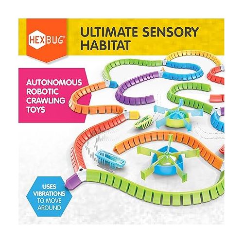  HEXBUG Nano Zone, Sensory Toys for Kids & Cats with Over 60 Pieces & 5 Nano Bugs, STEM Kits & Mini Robot Toy for Kids Ages 3 & Up, Batteries Included