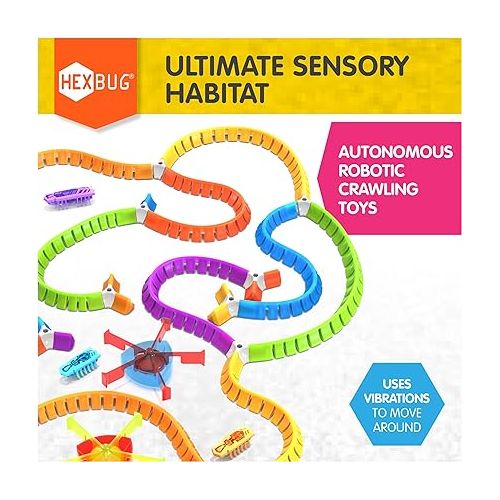  HEXBUG Nano Land, Sensory Toys for Kids & Cats with Over 40 Pieces & 3 Nano Bugs, STEM Kits & Mini Robot Toy for Kids Ages 3 & Up, Batteries Included