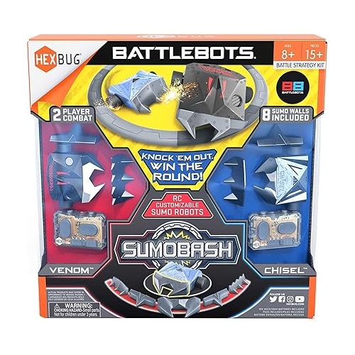  HEXBUG BattleBots SumoBash Robots, Remote Control Customizable Robot, Sumo Style Gameplay, Toy for Kids Ages 8 and Up