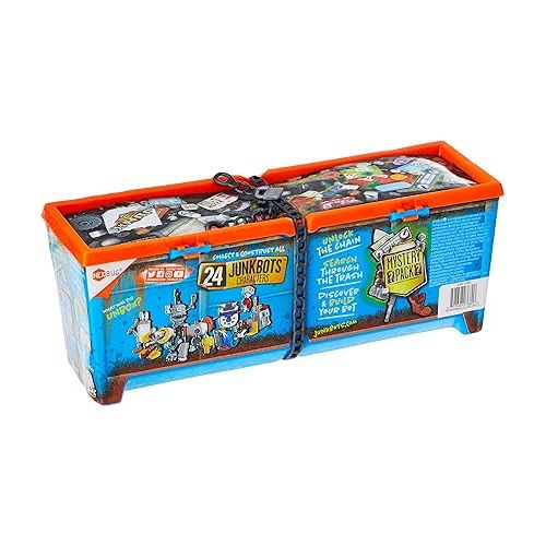  HEXBUG JUNKBOTS Factory Collection Industrial Dumpster, Surprise Toys in Every Box LOL with Boys and Girls, Alien Powered Toys for Kids, 60+ Pieces of Action Construction Figures, for Ages 5 and Up