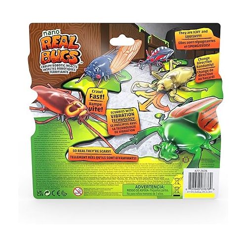  HEXBUG Nano Real Bugs 5-Pack, Fake Insect Toy Figures, Sensory Toys for Kids & Cats, STEM Toys for Boys & Girls Aged 3 & Up