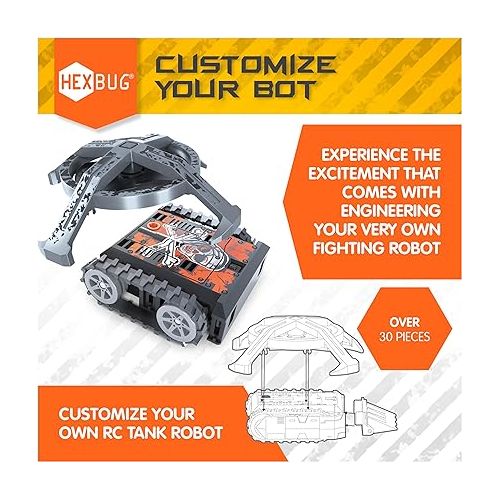  HEXBUG BattleBots Arena MAX, Remote Control Robot Toys for Kids with Over 30 Pieces, STEM Toys for Boys & Girls Ages 8 & Up, Batteries Included