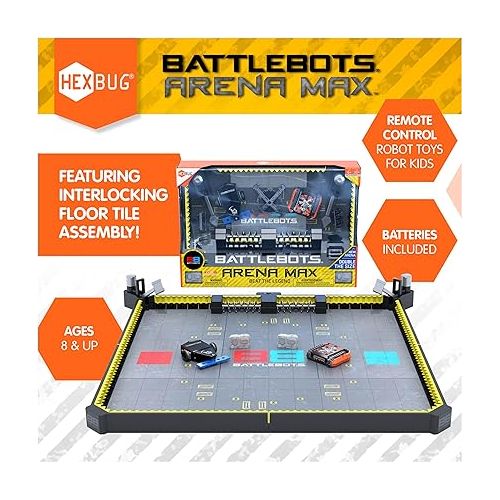  HEXBUG BattleBots Arena MAX, Remote Control Robot Toys for Kids with Over 30 Pieces, STEM Toys for Boys & Girls Ages 8 & Up, Batteries Included