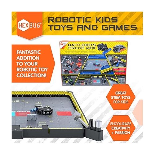  HEXBUG BattleBots Arena MAX, Remote Control Robot Toys for Kids with Over 30 Pieces, STEM Toys for Boys & Girls Ages 8 & Up, Batteries Included