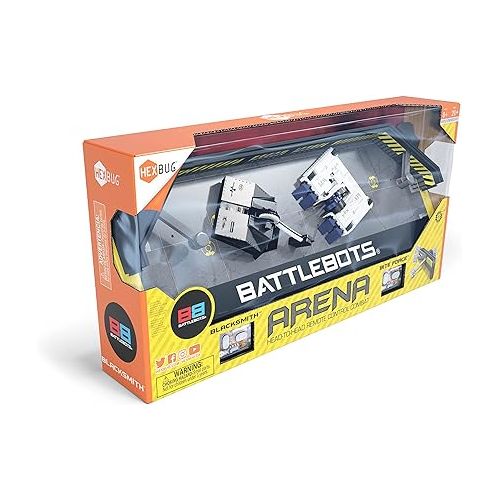  HEXBUG BattleBots Arena Bite Force & Blacksmith, Remote Control Robot Toys for Kids with Over 20 Pieces, STEM Toys for Boys & Girls Ages 8 & Up, Batteries Included