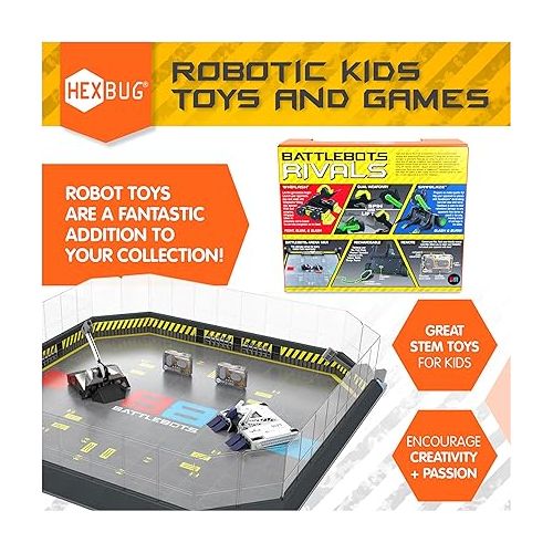  HEXBUG BattleBots Arena Bite Force & Blacksmith, Remote Control Robot Toys for Kids with Over 20 Pieces, STEM Toys for Boys & Girls Ages 8 & Up, Batteries Included