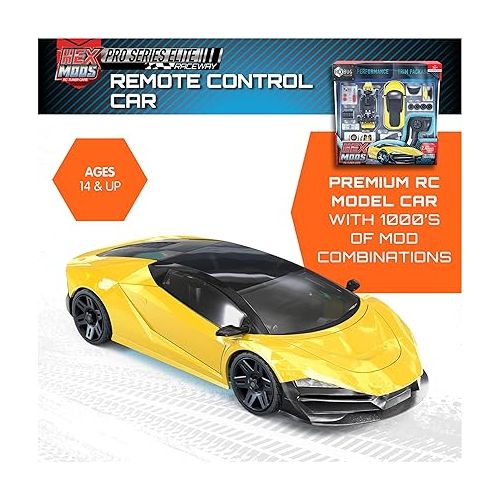  HEXBUG HEXMODS Pro Series Elite, Rechargeable Remote Control Car, Buildable Scale Model for Kids & Adults, STEM Toys for Kids Ages 14 & Up