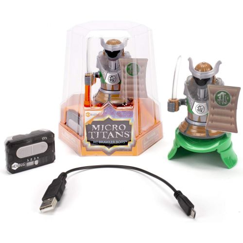  HEXBUG Micro Titans Samurai Single, Toys for Kids, Remote Controlled Robot Battle (Green)