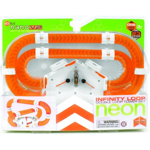  HEXBUG nano V2 Neon Infinity Loop - Motorized Robotic Bugs for Kids, Autonomously Controlled Childrens Toy with Batteries Included