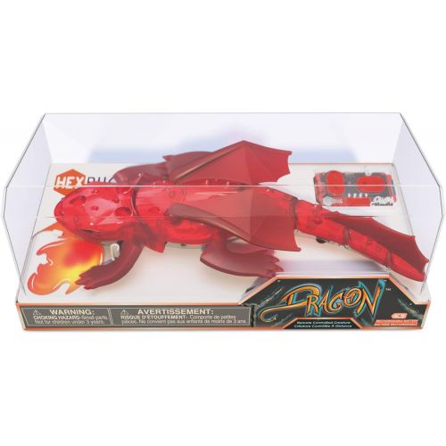  [아마존베스트]HEXBUG Remote Control Dragon - Rechargeable Toy for Kids - Adjustable Robotic Dinosaur Figure - Colors May Vary