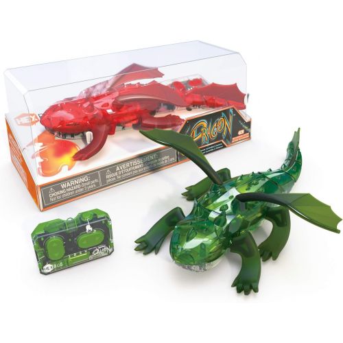  [아마존베스트]HEXBUG Remote Control Dragon - Rechargeable Toy for Kids - Adjustable Robotic Dinosaur Figure - Colors May Vary
