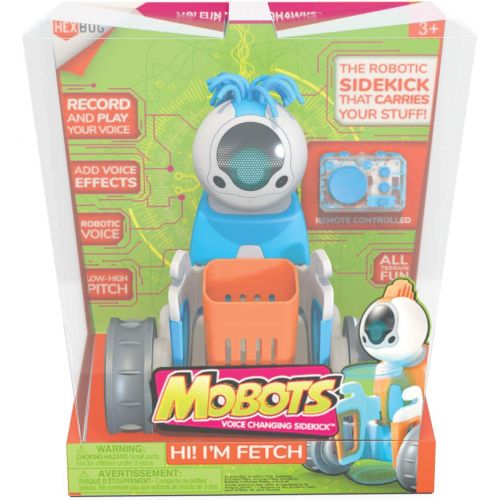  [아마존베스트]HEXBUG MoBots Fetch- Remote Control Record and Talking Robot Kit with Motor Lights and Sound - Smart Interactive Educational Toys for Kids - Ages 3+ - Batteries Included (Colors a