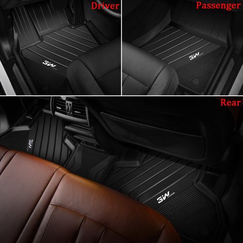  HEY Floor Mats for BMW X3 2018 2019-3W Front & Rear Seating Full Set All Weather Protection Car Carpet Floor Mats with Odorless Heavy Duty TPE, Black