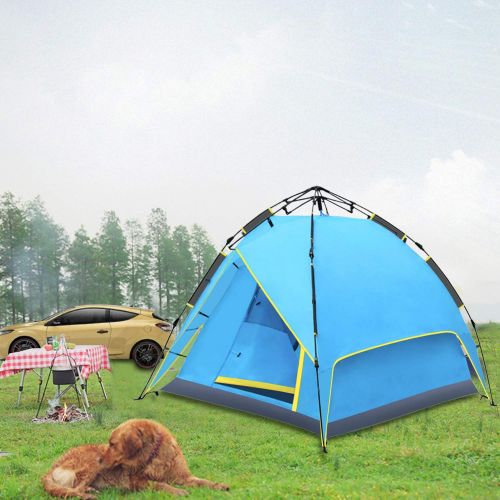  HEYNEMO Waterproof Automatic 3-4 Person Outdoor Camping Tent Backpacking Tent Large Easy Setup Outdoor Sports Tent with Carrying Bag