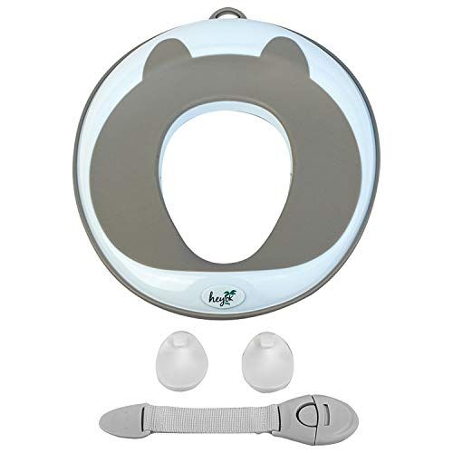  [아마존베스트]HEYOK Baby Potty Training Seat (Mom’s Choice Award Winner) for Kids, Toddlers & Infants - Portable Ring Chair for Round/Oval Toilets - Safe, Durable, Non-Slip with Urine Guard | Bonus 2 Hooks