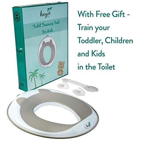  [아마존베스트]HEYOK Baby Potty Training Seat (Mom’s Choice Award Winner) for Kids, Toddlers & Infants - Portable Ring Chair for Round/Oval Toilets - Safe, Durable, Non-Slip with Urine Guard | Bonus 2 Hooks