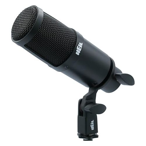  Heil PR 30 Dynamic XLR-Microphone for Video Podcast, Live Sound, Instrumentals, Recording, and Broadcast, Wide Frequency Response, Smooth Sound, Superior Rear Noise Rejection - Black