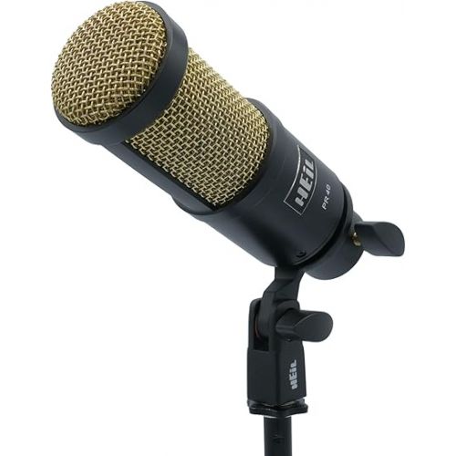  Heil PR 40 Dynamic Microphone for Streaming, Podcast, Recording, and Broadcast, XLR Microphone for Live Music, Wide Frequency Response, Smooth Sound, Superior Rear Noise Rejection - Black & Gold