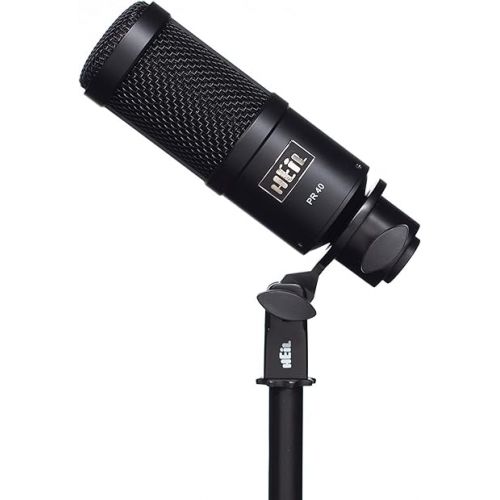  Heil PR 40 Dynamic Microphone for Streaming, Podcast, Recording, and Broadcast, XLR Microphone for Live Music, Wide Frequency Response, Smooth Sound, Superior Rear Noise Rejection and Durable - Black