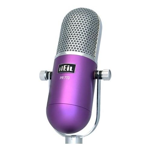  Heil Sound PR-77D Vintage Microphone (Broadcast Bundle, Purple)