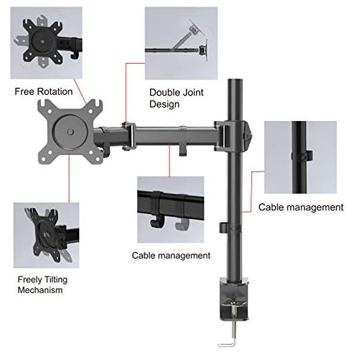  [아마존베스트]HFTEK HF28dB Monitor TV Table Mount Bracket up to 8 kg - 34 Inches