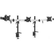 [아마존베스트]HFTEK 3-way monitor arm - desk mount for 3 screens from 15 - 27 inches with VESA 75 / 100 (MP230C-N)