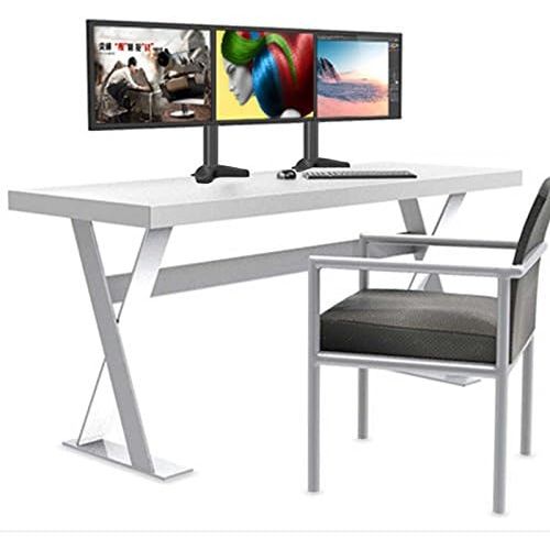  [아마존베스트]HFTEK 3-way monitor arm - desk mount for 3 screens from 15 - 27 inches with VESA 75 / 100 (MP230C-N)