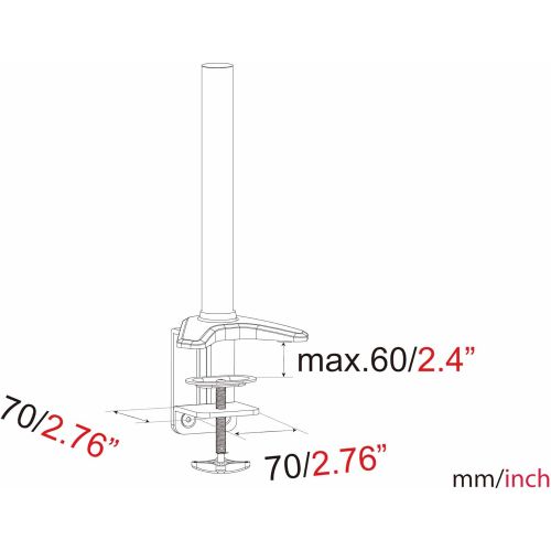  [아마존베스트]HFTEK 3-way monitor arm - desk mount for 3 screens from 15 - 27 inches with VESA 75 / 100 (MP230C-N)