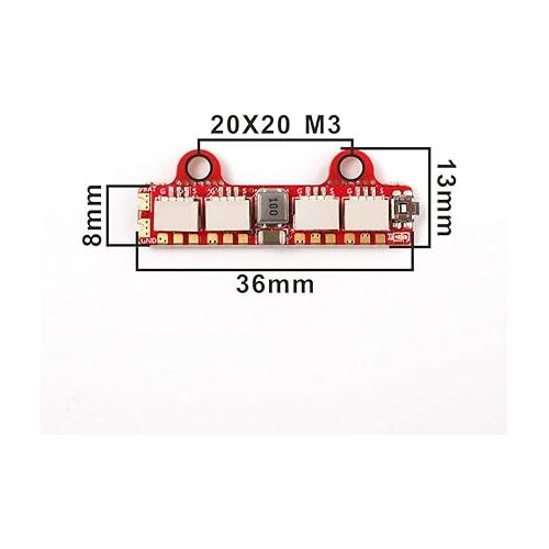  HGLRC 2812 Mini LED Controller for FPV Racing Drone Quadcopter Drone with 4PCS W554B RGB Light Boards