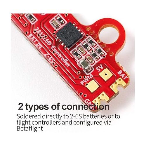  HGLRC 2812 Mini LED Controller for FPV Racing Drone Quadcopter Drone with 4PCS W554B RGB Light Boards