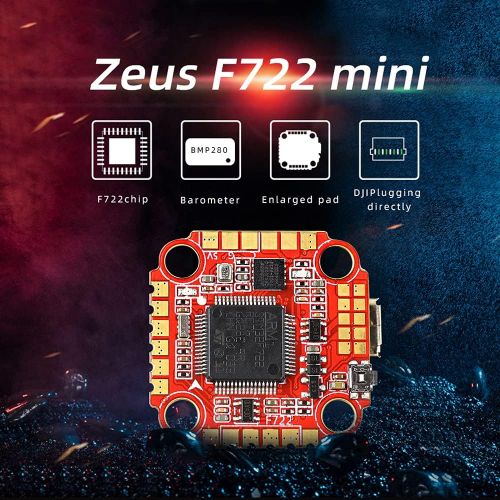  HGLRC Zeus Mini F722 3S- 6S for DJI 20X20mm M3 Flight Controller FC with 16M Black Box for FPV Racing Drone RC Quadcopters Multirotors