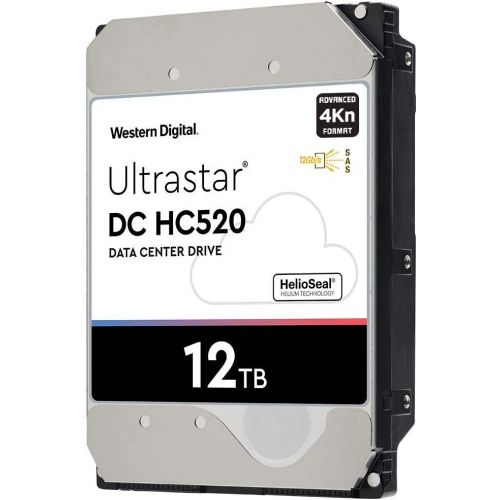  HGST WD Ultrastar DC HC520 HUH721212AL4200 12TB HDD 7200 RPM SAS 12Gb/s Interface 4Kn ISE 3.5-Inch Helium Data Center Enterprise Internal Hard Disk Drive, Model: 0F29560