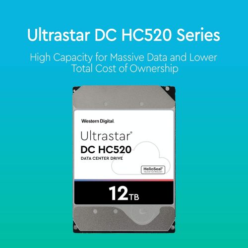  HGST WD Ultrastar DC HC520 HUH721212AL4200 12TB HDD 7200 RPM SAS 12Gb/s Interface 4Kn ISE 3.5-Inch Helium Data Center Enterprise Internal Hard Disk Drive, Model: 0F29560