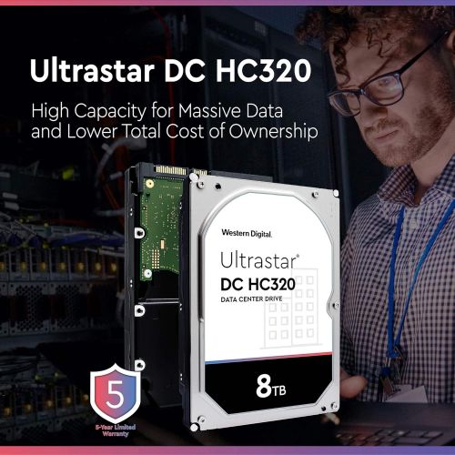  HGST WD Ultrastar DC HC320 8TB 7200 RPM SATA 6Gb/s 3.5-Inch Enterprise Hard Drive (HUS728T8TALE6L4)