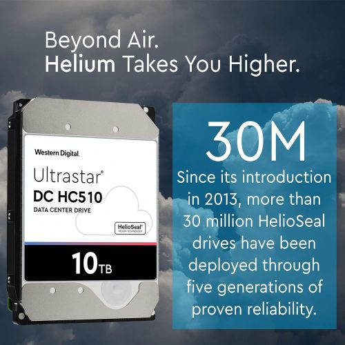  HGST WD Ultrastar DC HC510 10TB 7200 RPM SATA 6Gb/s 3.5 Helium Platform Enterprise Hard Disk Drive - HUH721010ALE604 (0F27606)