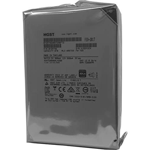  HGST HUH728080AL4200 3.5 8TB SAS 12Gb/s 7.2K RPM 128M 0F23651 4Kn ISE Enterprise Hard Drive