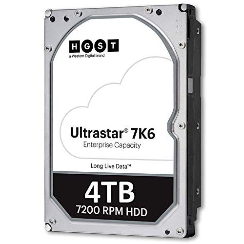  HGST Ultrastar 7K6000 4TB 7200 RPM 512e SAS 12Gb/s 128MB Cache 3.5-Inch Enterprise Internal Hard Disk Drive - HUS726040AL5210 (0F22795)