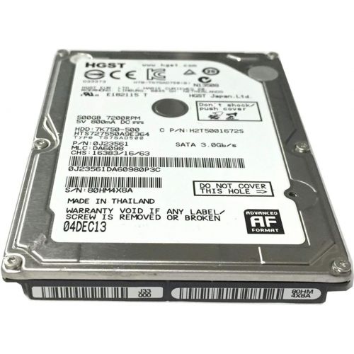  HGST 7K750-500 HTS727550A9E364 (0J23561) 500GB 7200RPM 16MB Cache SATA 3.0Gb/s 2.5 Internal Notebook Hard Drive - w/1 Year Warranty