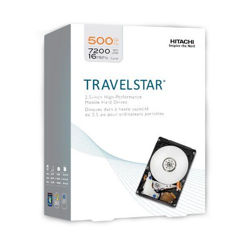  HGST, a Western Digital Company HGST Travelstar 2.5 Inch 500GB 7200 RPM SATA II 16 MB Cache Internal Hard Drive (0S02858)