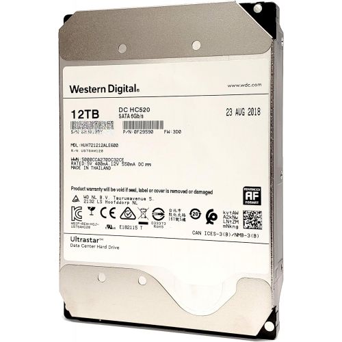  HGST, a Western Digital Company HGST 12TB Ultrastar He12 0F29590 7200 RPM 256MB DC HC520 SATA 3.5 512e Internal Hard Drive with New Power Disable Feature