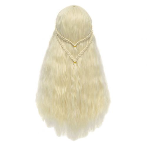  HH Building Cosplay Wig for Game of Thrones Daenerys Targaryen khaleesi Long Wavy Hair (Beige)