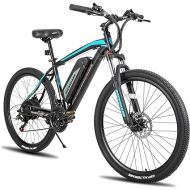 HILAND Rockshark Electric Bike for Adults, 26/27.5 inch Electric Mountain Bicycle with 10.4Ah Removable Battery, 350W 36V Motor, 21 speeds 20MPH Ebike for Men