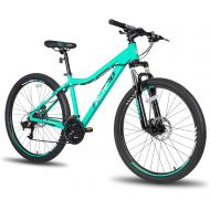 HH HILAND Hiland Mountain Bike for Woman, Shimano 21/24 Speed with Lock-Out Suspension Fork, 26/27.5 Inch Wheels Mountain Bike for Women Womens Bike Mens Bicycle