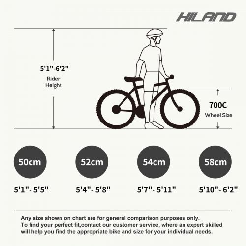  HH HILAND Hiland Road Commuter Bike,700C Wheels with 14 speeds Shimano Racing Bike for Men Womens